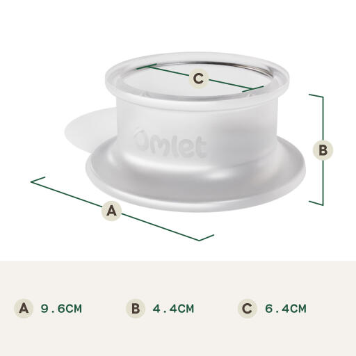 Hamster matskål av glas (cm)