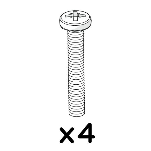 4 x maskinskruv m4x0,7x25mm (800.0007)