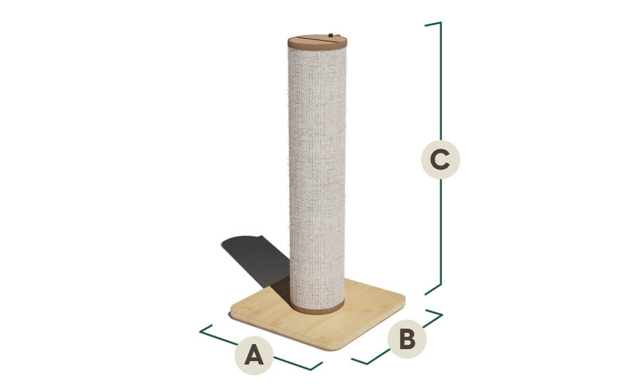 Switch dimensionsdiagram för upplyst kattskrapa